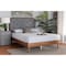 Baxton Studio Garron Mid-Century Modern Grey Fabric and Walnut Brown Wood King Size Platform Bed 246-12645-9816-ZORO - alternate 3